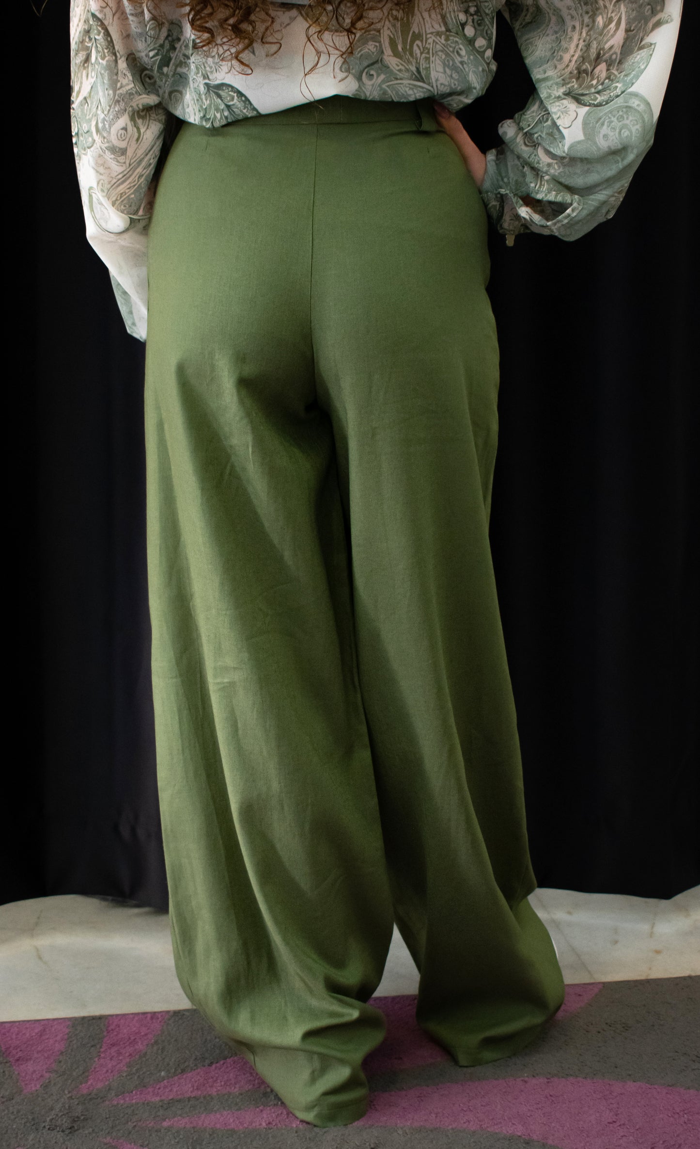 Pantaloni, verde alga - Akè